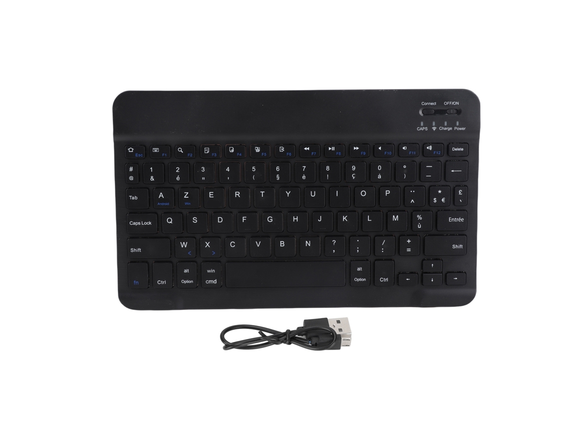Teclado Sem Fio Bluetooth Ultra Fino 10 Polegadas Teclas Largas para Tablet Celular Computador | S/MARCA