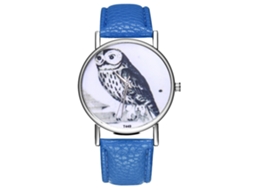 Reloj De Cuero Moda Unisex Dial Redondo Cristal Zafiro Cuarzo