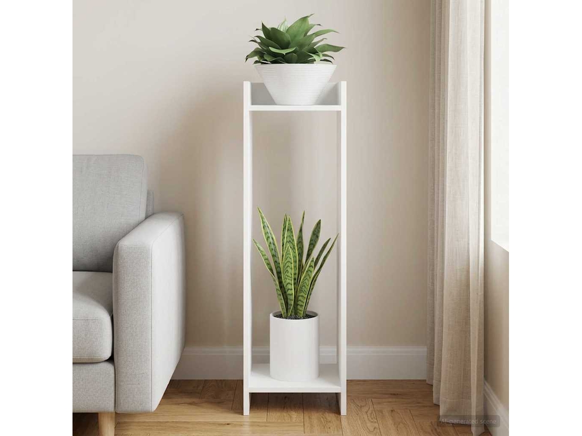 Vidaxl Suporte Para Plantas Branco 30 X 30 X 100 Cm