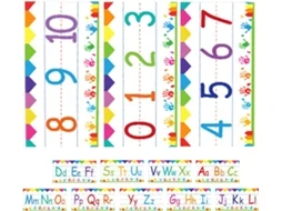 Cartões De Parede Educativos Com Alfabeto Números Alipis, 12 Coloridas Do Para O Jardim De Infância, Pôsteres