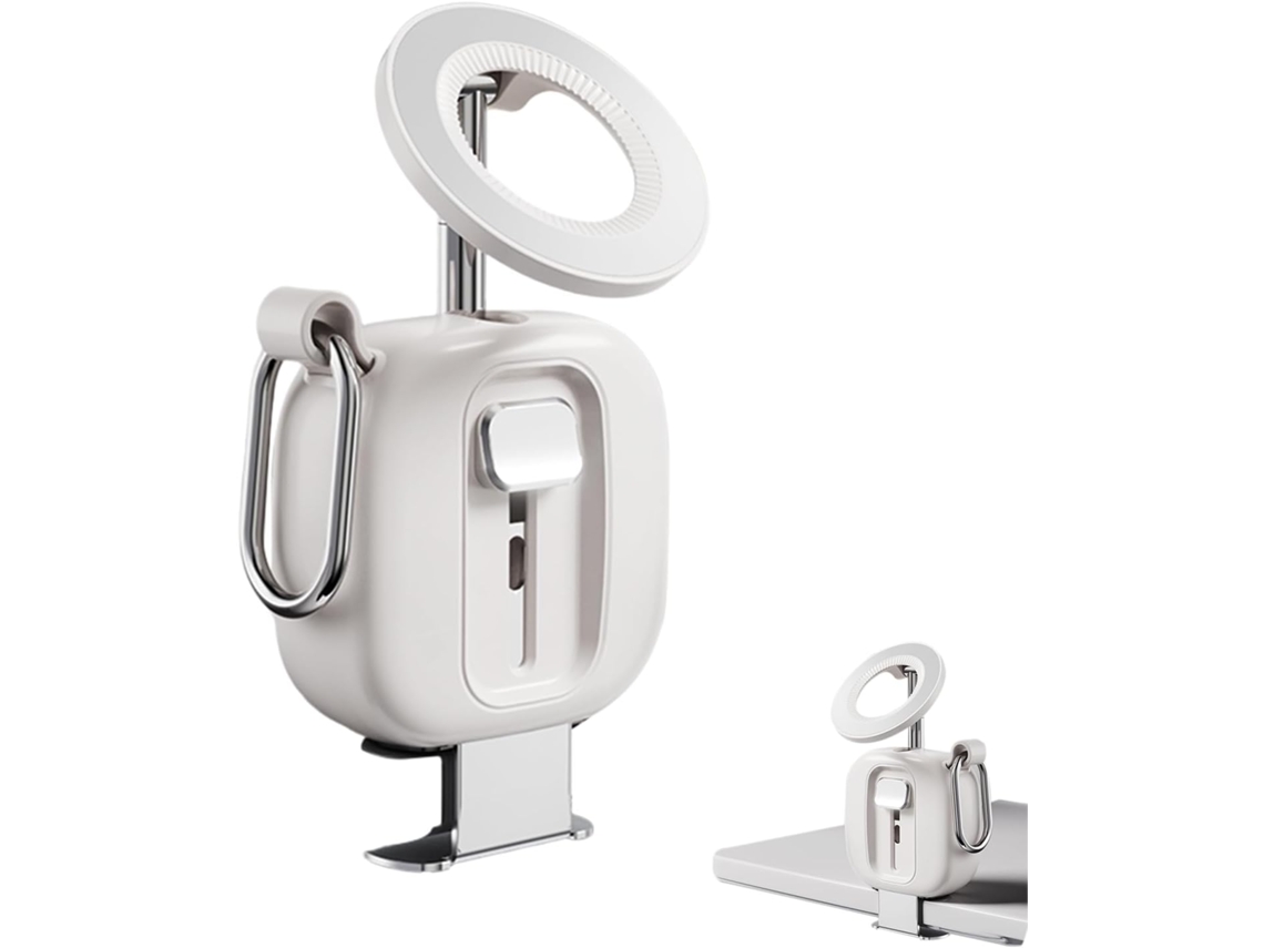 Suporte De Mesa Para Celular Montagem Magnética Dobrável Base Giratória 360° Ajustável Ideal Entretenimento Em