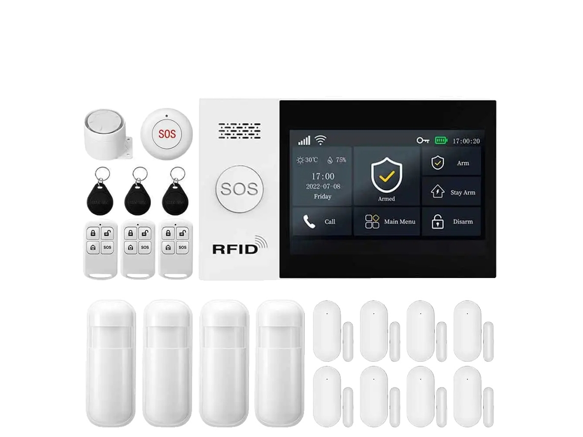 Sistema De Alarme Gsm, Controle Por Aplicativo Inteligente, Conexão Sem Fio, E 4g, Eu Plug Oem