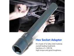 Adaptador De Cañería Hexagonal Para Parafusadeira Elétrica, Conectores De Acionamento 1/2" 150mm H14