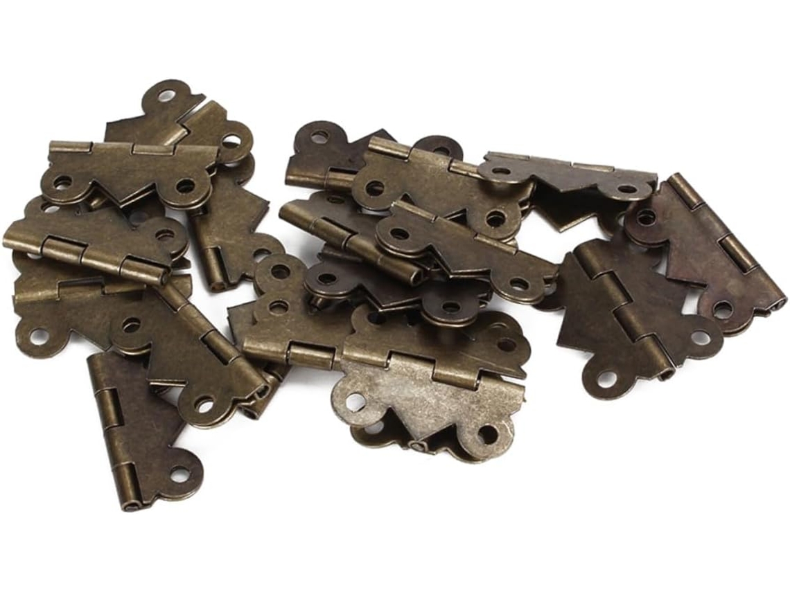 Conjunto De 20 Dobradiças Vintage Em Bronze Para Armários, Resistentes, Em Ferro, Tamanho Mini 2, 5x 2cm, Ideais Para