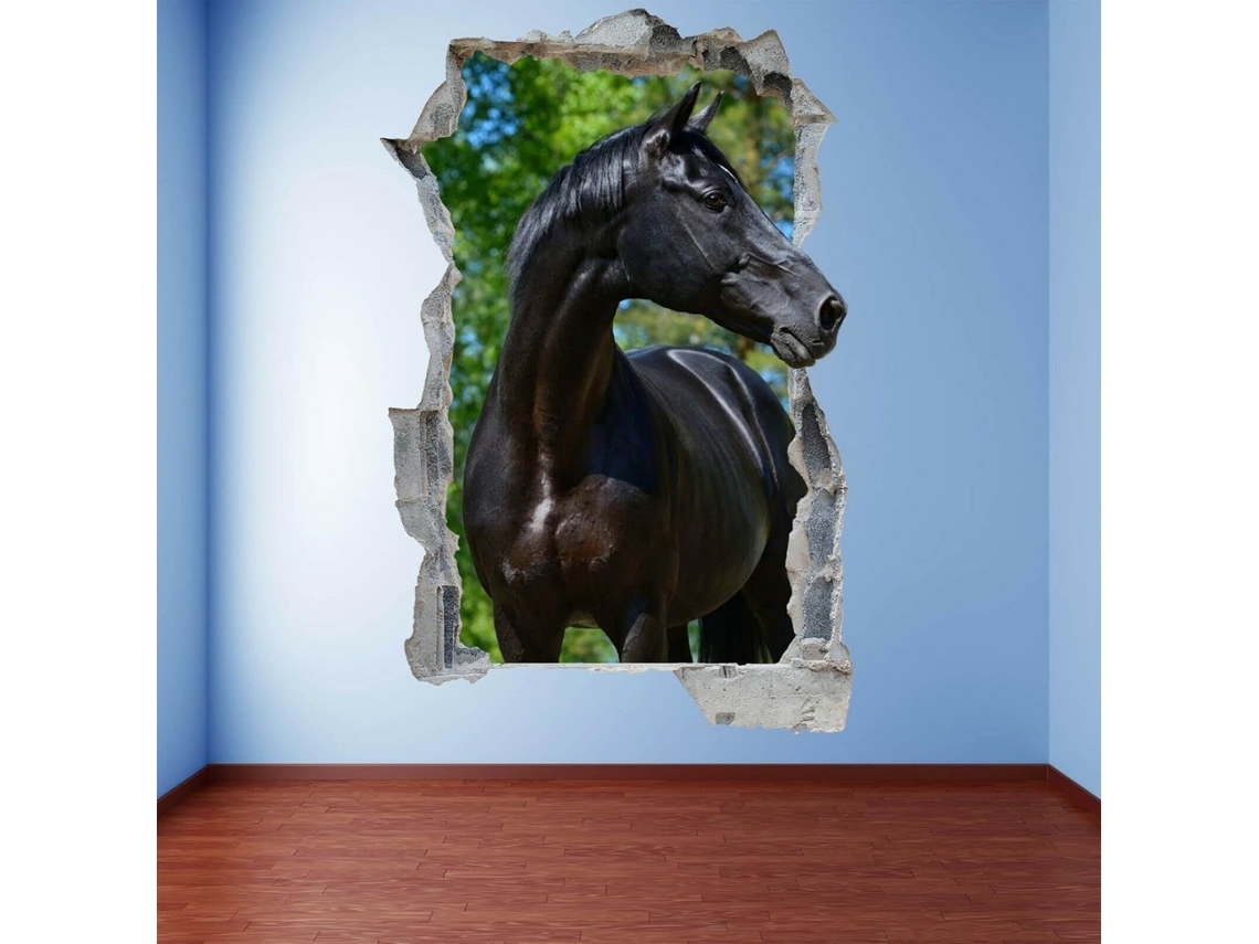 Adesivos De Cavalo Preto Muraux Mural Impressão Arte Decoração Para Casa E Escritório