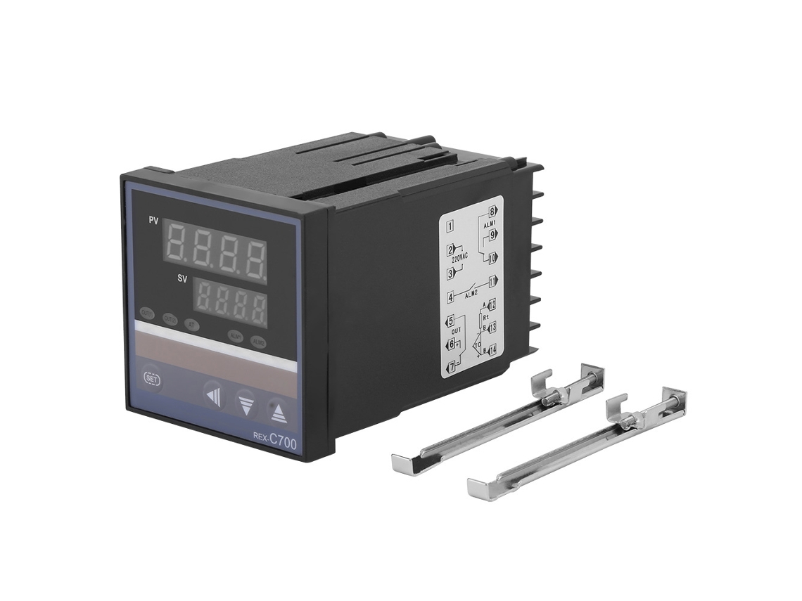 Controlador de Temperatura Digital Pid Rex c700 0 400℃ com termopar entrada relé saída 220v