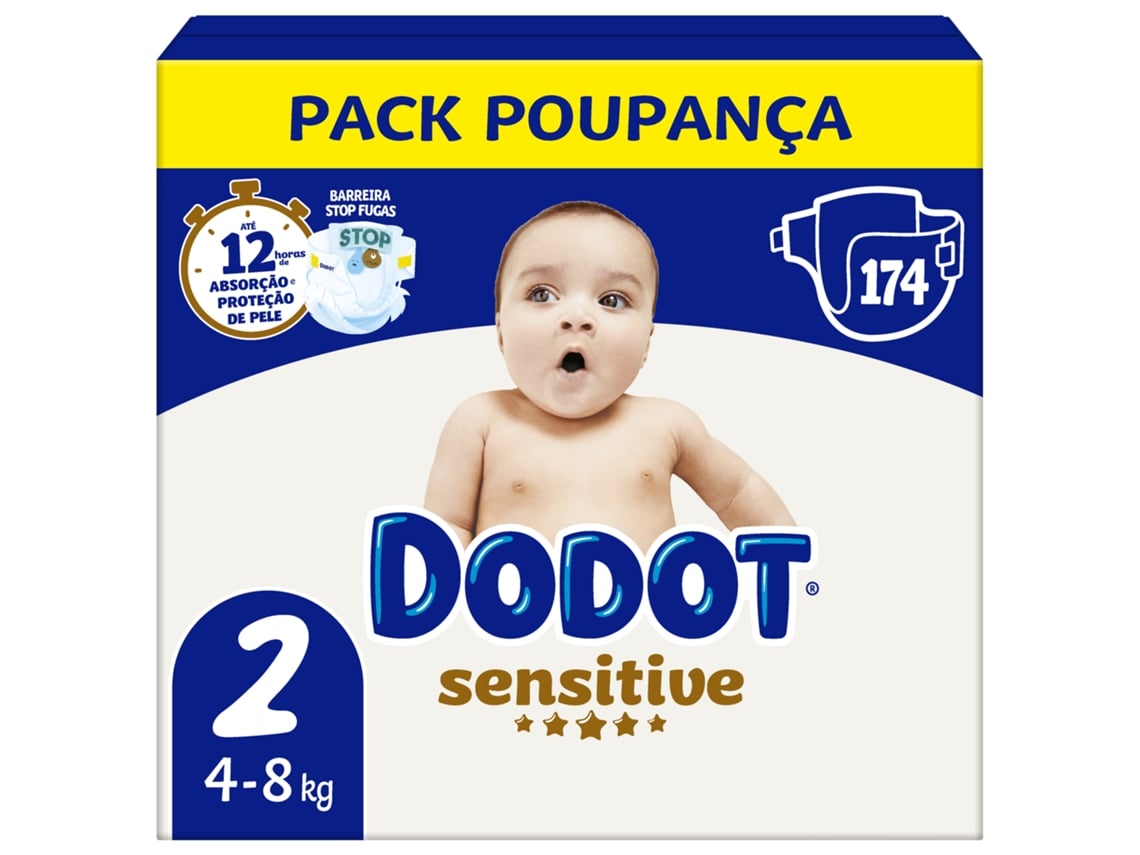 Fraldas Sensitive 4-8kg T2 Dodot