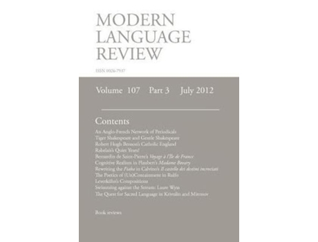 Livro Mlr July 2012 De Edited By Brian Richardson (inglês)