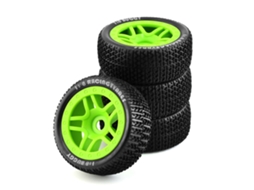 Conjunto de 4 Pneus Todo o terreno Castanhos com Cubos Hexagonais de 17 Mm para Carros de Corrida Rc 1/8 Arrma Maxx Sledge Hpi Hsp Kyosho Zd. MDUG