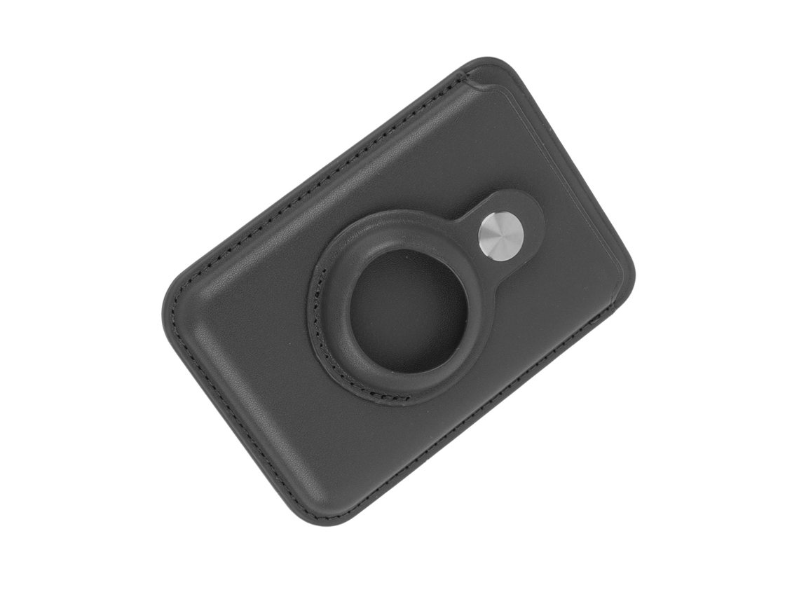 Carteira Magnética Para Cartões Com Apoio Magsafe E Localizador Ios Case Em Couro Protector Para Iphone Preto 2 Em 1