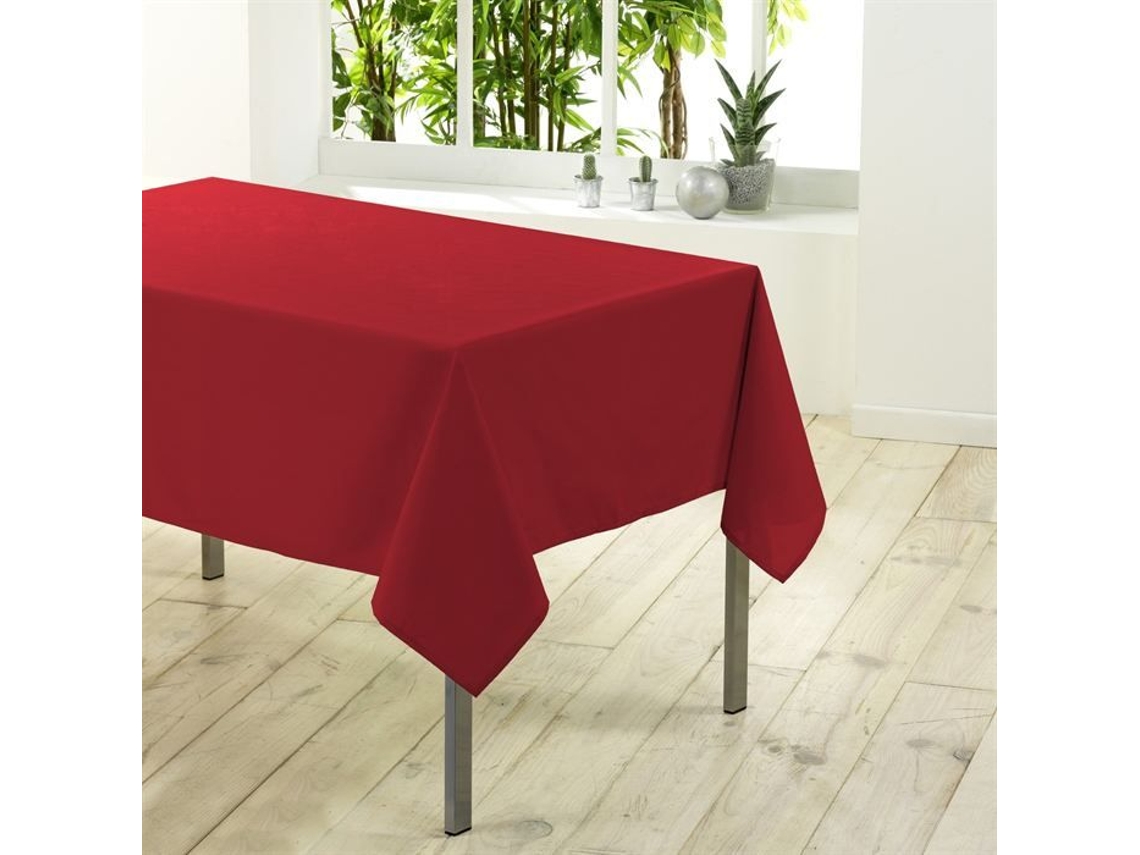 Toalha de Mesa Retangular Lisa 300 Cm Essentiel Vermelho DOUCEUR D'INTERIEUR