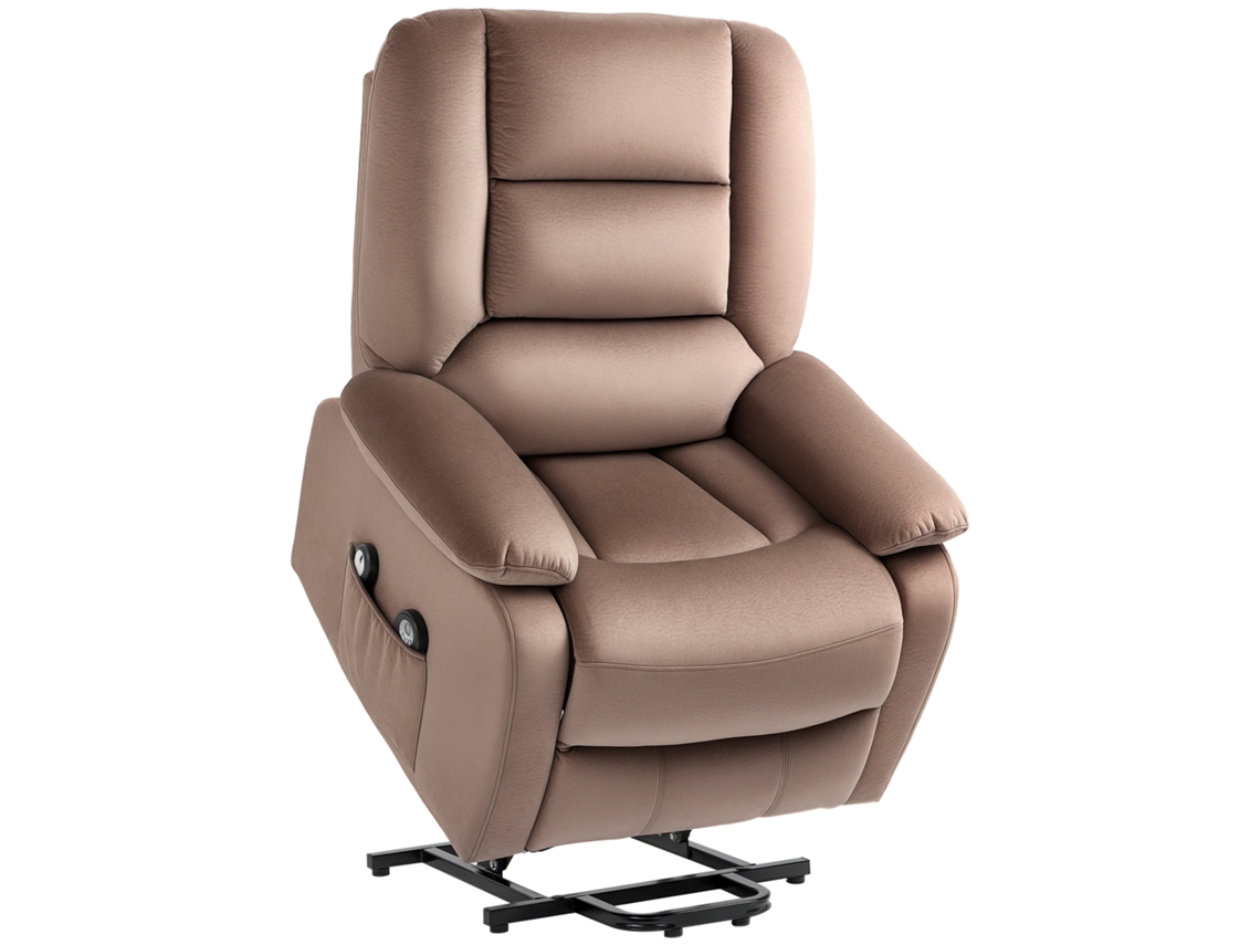 Poltrona Reclinável Marrom Com Função De Massagem, 90 X 93 110 Cm,