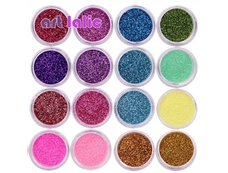 Conjunto de 30 núcleos de glitter mistos para decoração de unhas de acrílico