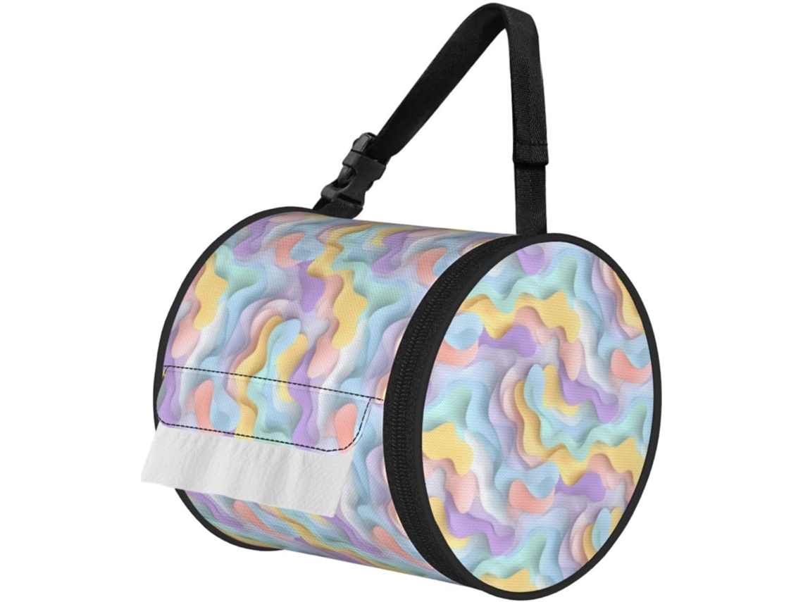 Porta Papel Higiênico Minimalista Tie Dye 3, Caixa De Lenços Dobrável Para Banheiros E Carros