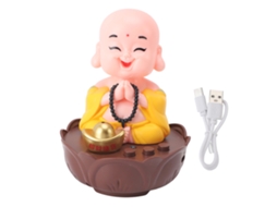 Estátua de Buda Rindo com Música USB Amarela MARCA