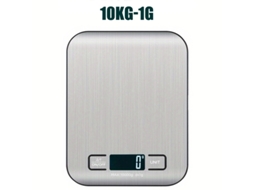 Balança Eletrônica Digital Lcd de 10kg, Balança de Cozinha Doméstica, Precisão de 1 Grama MDUG (prateado)
