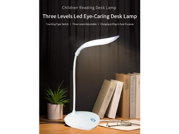 Rebe-lâmpada De Escritório Led Recarregável Portátil Com Usb E Tomada, Manguito Flexível 360°, Luz Suave Para Estudantes E Crianças, Cuidado Ocular