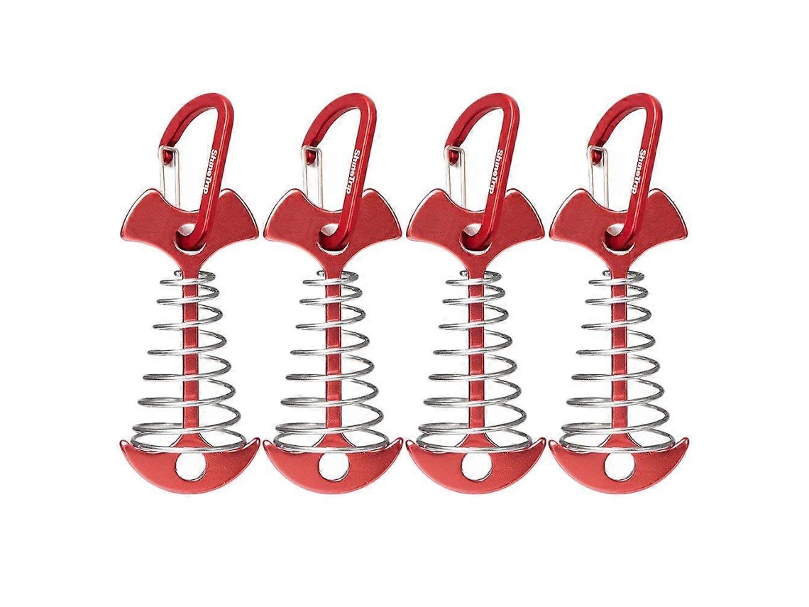 Conjunto de 4 Estacas Tenda com Padrão Espinha Peixe, Ganchos para Fixação no Solo, Acessórios Barraca Camping Hk AQUAFORGE