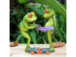 Laxiscreed Ornamento De Desktop Jiecao Frog Para Decoração, Presente E Casa, Tamanho 11cm