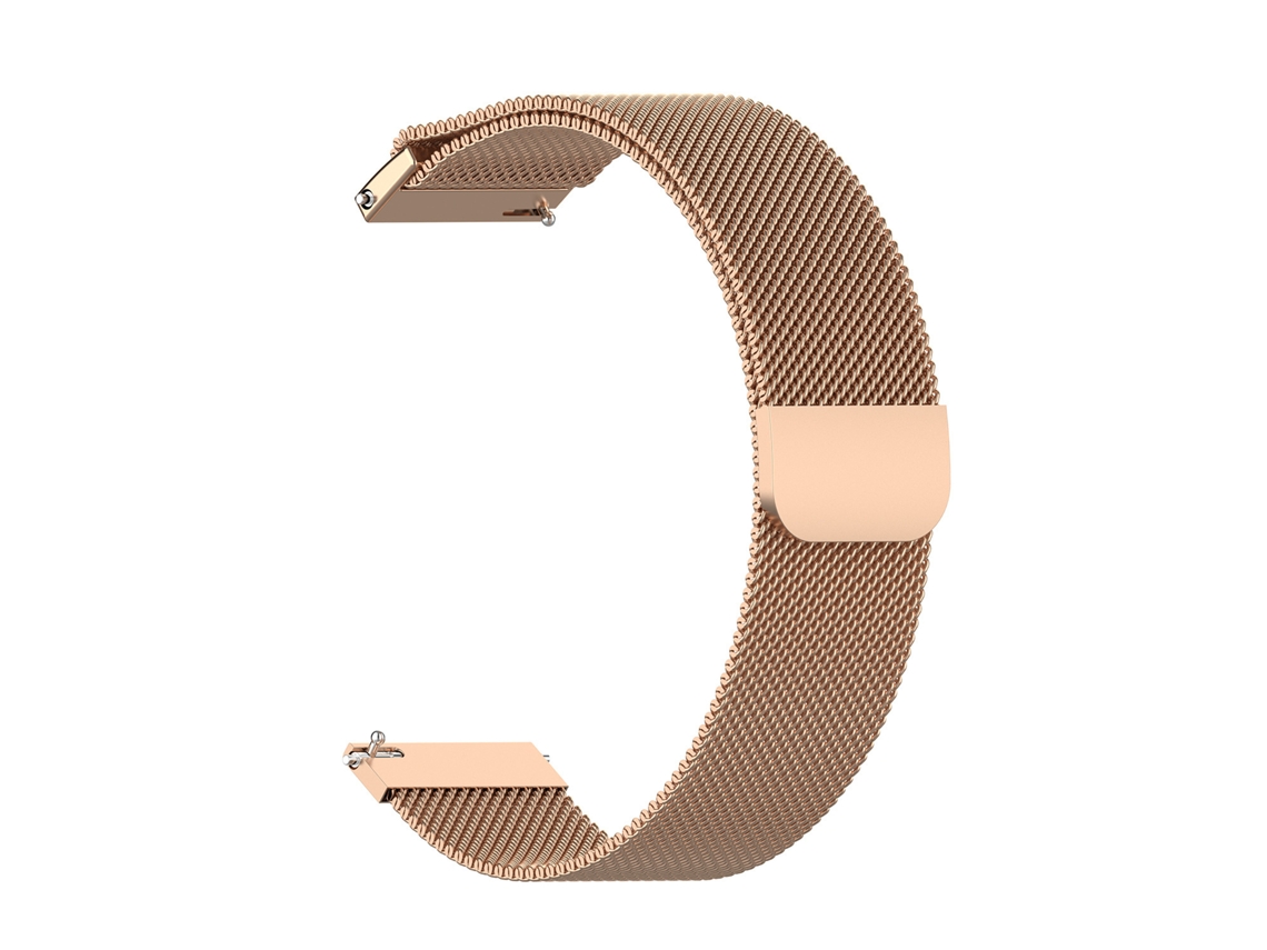 Bracelete Pulseira Milanese Mesh para Amazfit Bip Lite Rosa Dourado