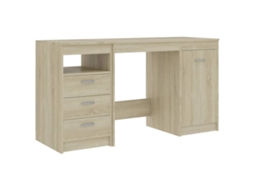 MAISON EXCLUSIVE Secretariat em Contraplacado Cor Carvalho Sonoma (140x50x76 cm)