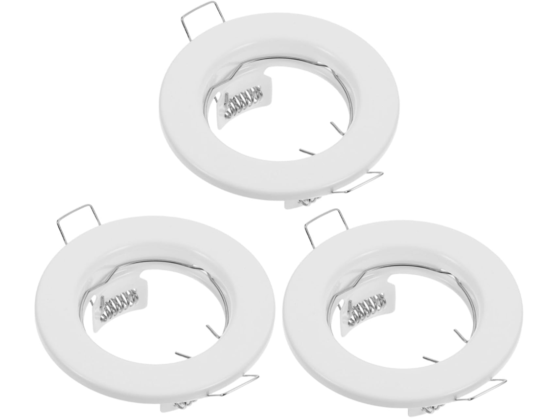 Conjunto de 3 Luminárias de Embutir para Projetor Mr16 Gu10 em Folha de Flandres com Estrutura Metálica Robusta. SFUSHOS