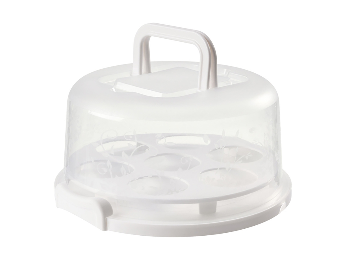 Recipiente portátil de Cheesecake com 7 compartimentos Pp redondo para transporte com S/MARCA