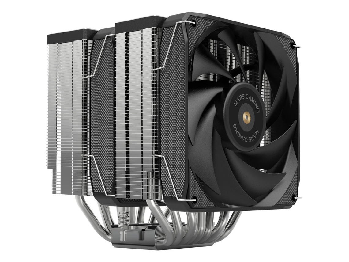 Dissipador Cpu Torre Dupla Mcpu-Xu9 Tdp 400W 2X Ventoinhas Fdb 9 Heatpipes Bph Preto MARS GAMING