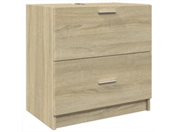 Sink Cabinet, Sink Cabinets Vidaxl Marrom Madeira Processada (59 X 37 X 59 Cm)