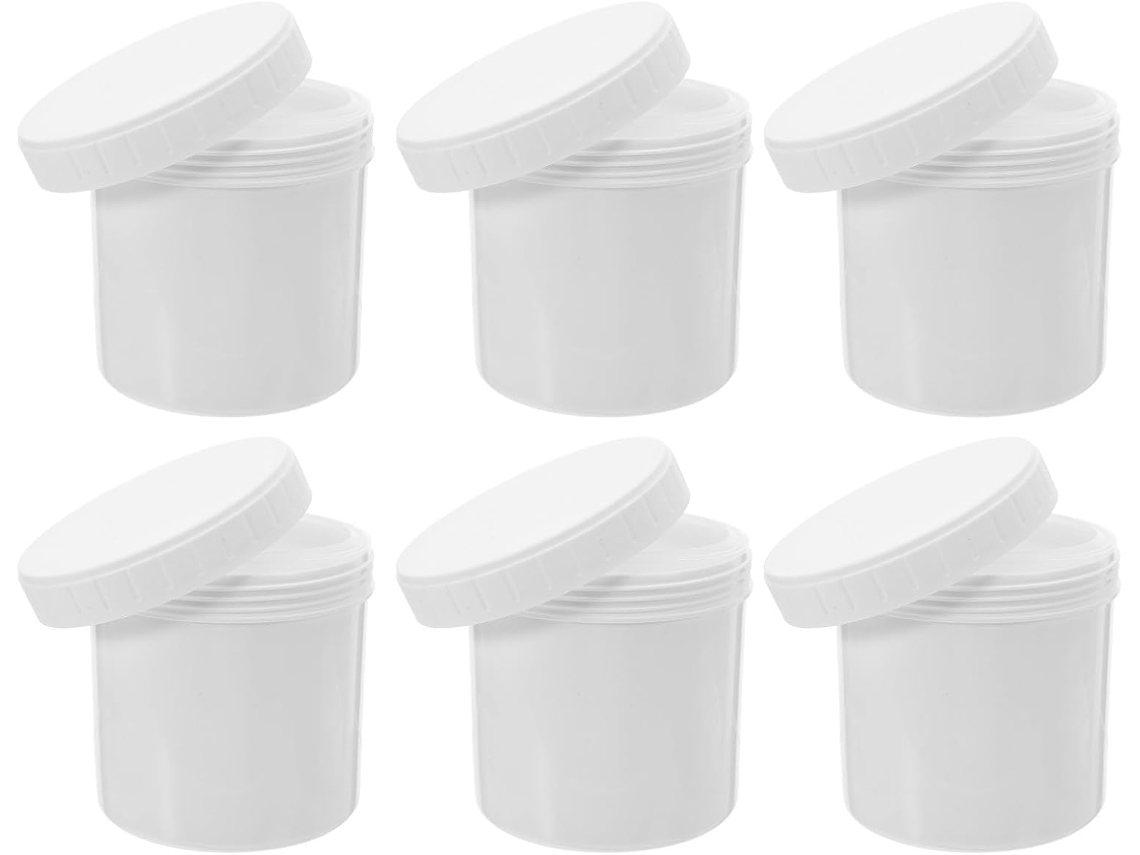 Conjunto De 6-potes Herméticos Para Armazenamento Alimentos Inoomp, 300ml, Com Tampas De Rosca, Em Hdpe, Compactos E