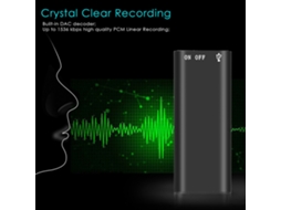 Reprodutor De Mp3 3 Em 1 Gravador De Voz Gravador De Áudio Digital 192kbps Wav