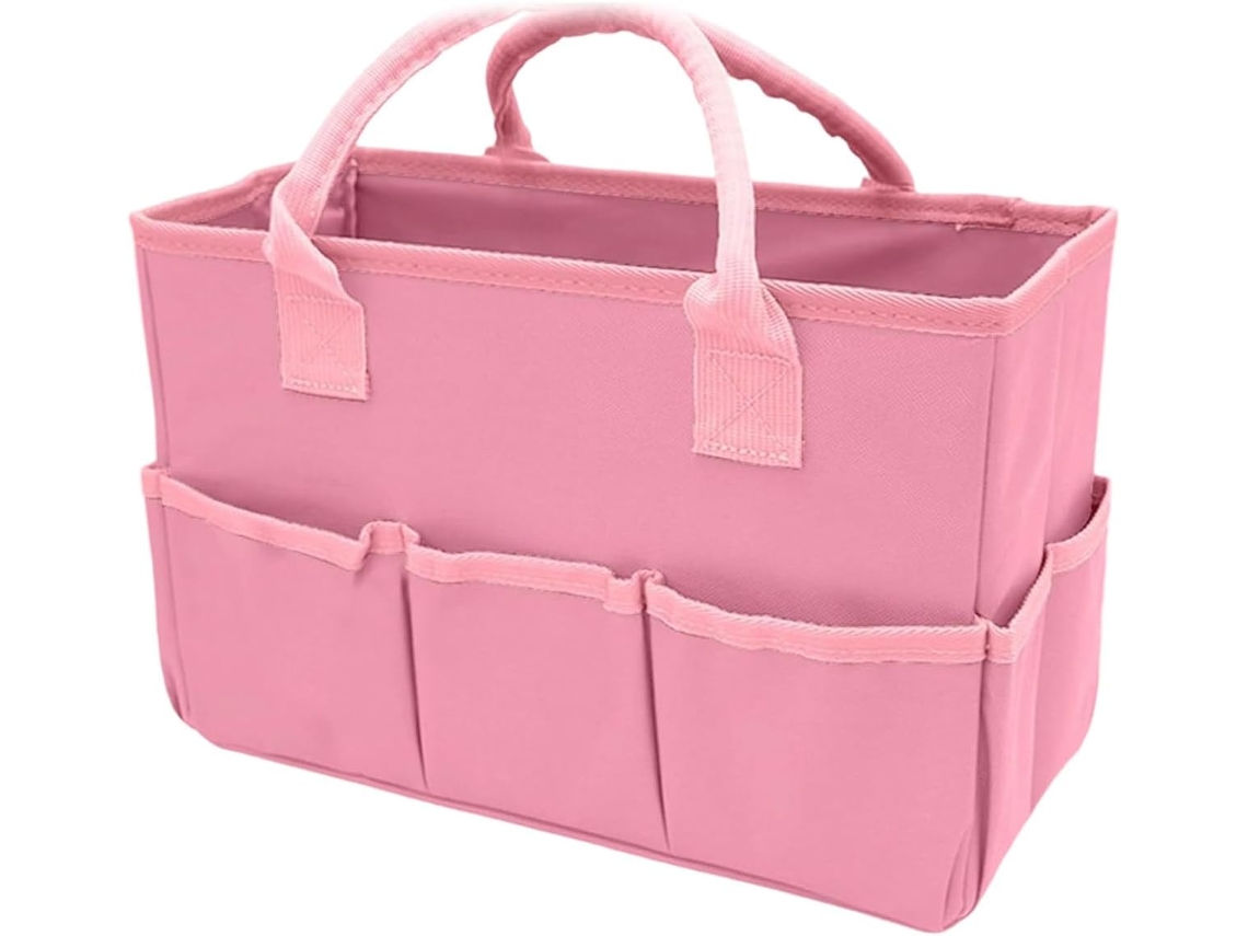 Bolsa de armazenamento espaçosa com revestimento resistente para jardinagem, armazenamento de ferramentas em tecido Oxford.