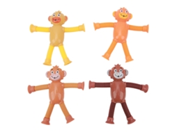 4pcs Brinquedo De Vento Telescópico Luminoso Animal Fofo Educativo Para Aliviar O Estresse Tubos Sensoriais Para Crianças E Adultos Macaco