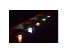 Luz Solar Jardim 3led Aço Inoxidável Sensor S/MARCA