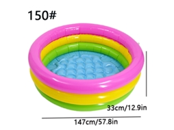 Piscina Inflável Infantil SPQMENT (arco íris 147x33cm)