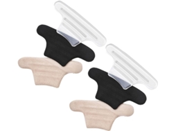 3 Pares De Adesivos Invisíveis Antidesgaste Para Proteção Do Calcanhar, Preto Transparente