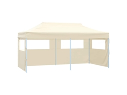 Vidaxl Tenda Dobrável Profissional Festas 4 Paredes 3x6m Aço Creme