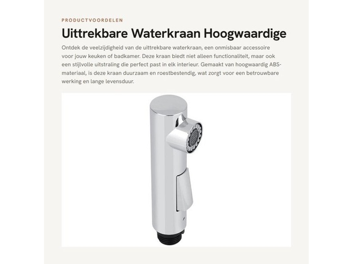 Slang De Doucheslang - Materiaal - Uitrekbare - Korrosiebestendig - Eenvoudig Te Installeren - Geschikt Voor Keuken/bad - Duurzaam Abs-materiaal - Kra
