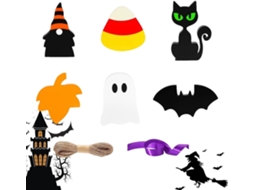 Conjunto De Decorações De Bandeja De Vários Andares Para O Halloween, Com Tema De Gato E Fantasma.