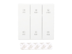 Interruptor inteligente sem fio Bluetooth 2.4G de 3 vias para controle residencial.