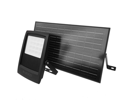 Projetor Solar 150W ELEDCO Sensor de Movimento Luz Fría 6000K Controle Remoto Grande Autonomia