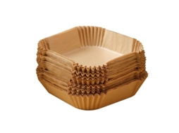 Forros De Papel Descartáveis Para Fritadeira Ar, 16 Cm, Pacote Com 100, Natural, À Prova Óleo, Antiaderente