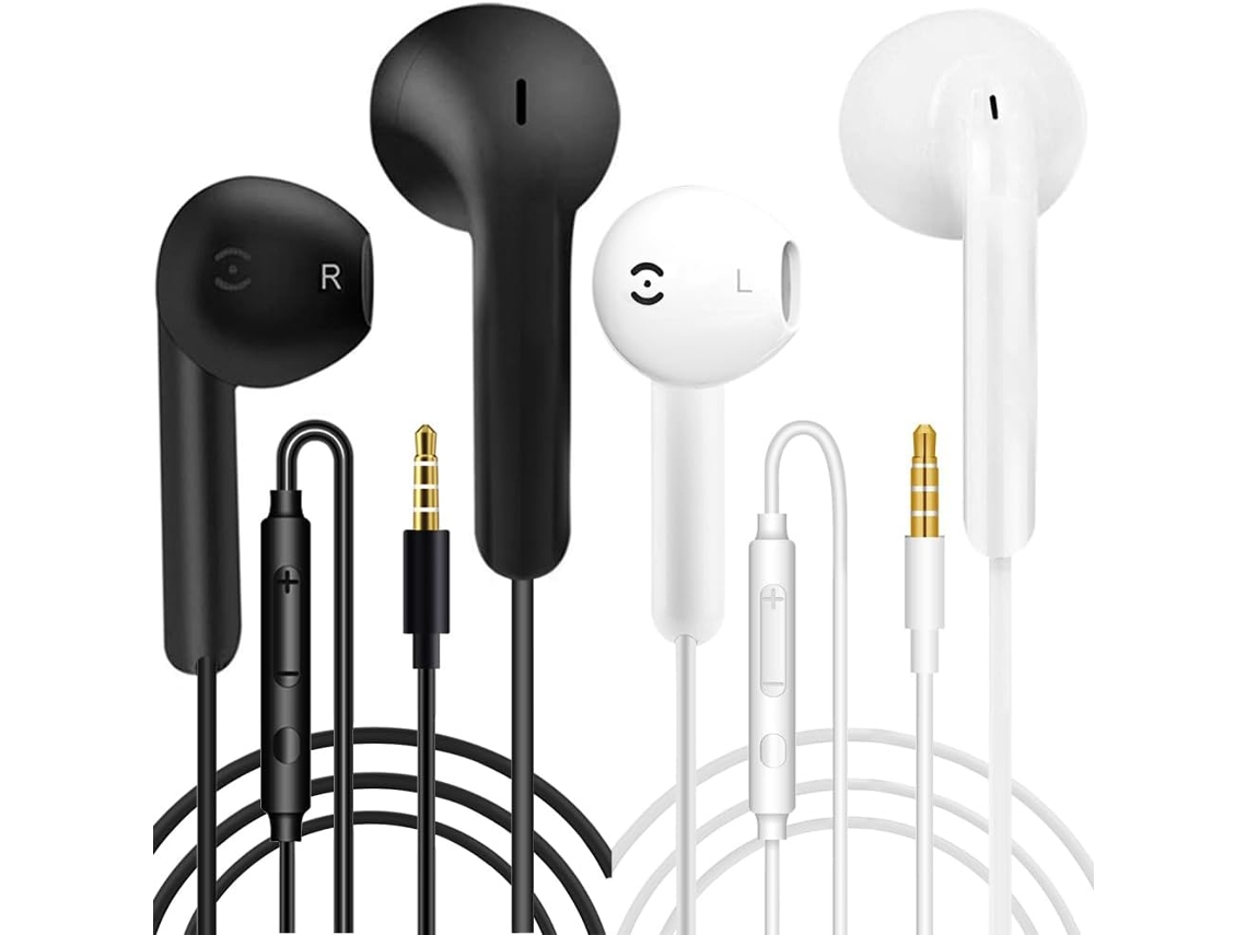 2 Pares Fones Cabo 3,5mm, Microfone, Controle Volume ZYBLSSBB