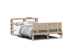 Estrutura de cama com cabeceira VIDAXL pinho maciço (160x200 cm)