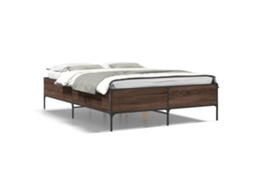 Bed Frame, Bed Frames Vidaxl Marrom Madeira Processada (160 X 200 Cm)