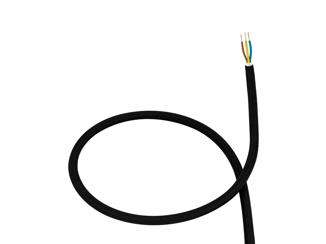 Cabo Têxtil Eléctrico Preto