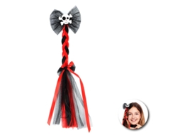 Tufo de caveira preto e vermelho infantil