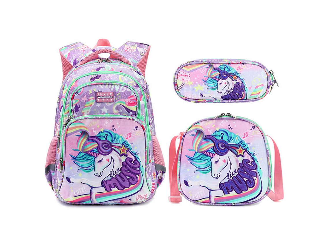 Conjunto Escolar 3 Peças Para Uso Diário