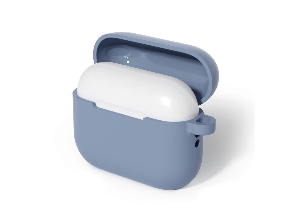 Capa Protetora De Silicone Líquido De Cor Sólida Com Base Plana Para Fones De Ouvido Airpods Pro 3