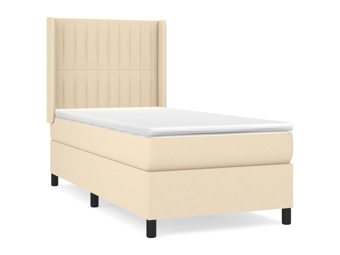 Box Spring Bed, Box Spring Beds Vidaxl Creme Tecido (100 X 200 Cm)